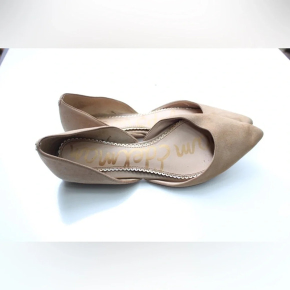 Sam Edelman Cream Flats with Pointed Toe and Metallic Accent - Picture 10 of 11